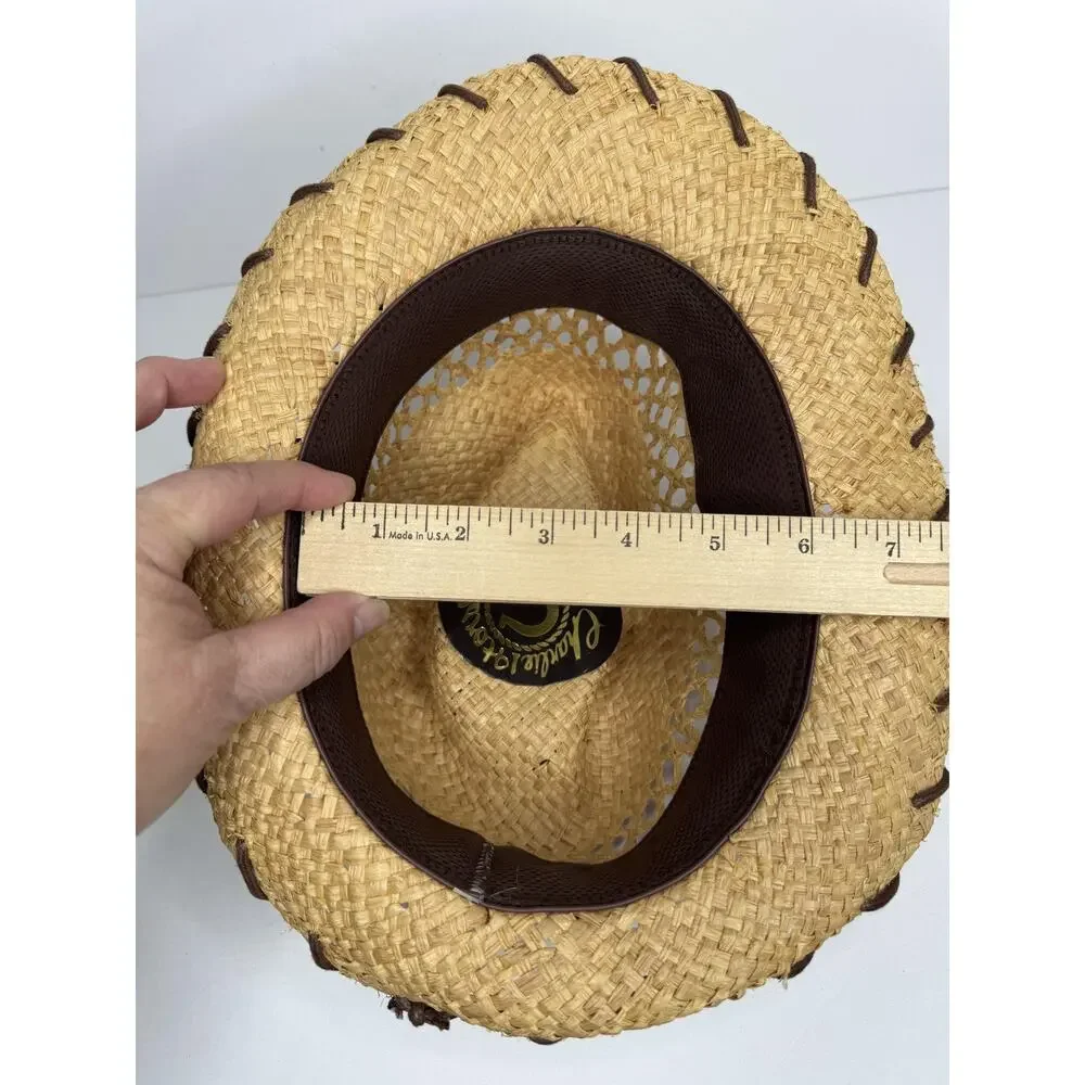 Charlie 1 Horse Hat Cowboy Wild Horse M Beige Straw Vented Wide Brim Western